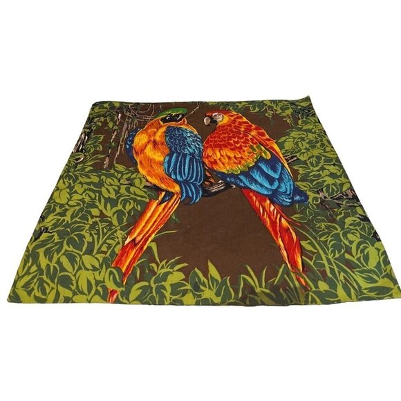 Macaw Parrots Talking Bird Tropical Nature Print Fabric - Picture 2 of 3